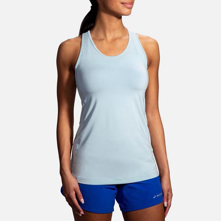 Brooks Pick-Up Womens Running Tank Top - Blue - Indonesia (HGPW-96034)